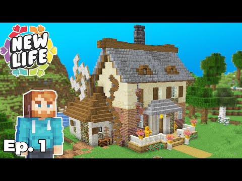 I Built the Perfect STARTER HOUSE : New Life SMP Minecraft Survival (#1)