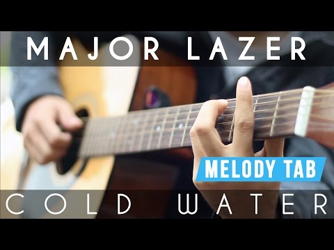 How to Play Cold Water - Justin Bieber (Major Lazor) Guitar Lesson | Chords & Melody (Tabs included)