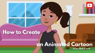 How to create Animated Cartoons in 5 Minutes! (Easy Adobe Express Tutorial)
