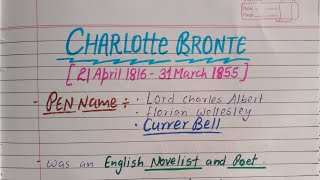 Charlotte Brontë Important Points & Major Works | UGC NET English Literature | Master Cadre English