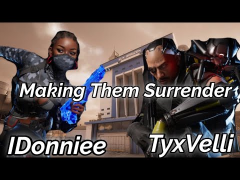 IDonniee and @TyxVelli makes people Surrender.. (Rogue Company)