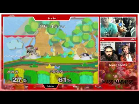 MASS MADNESS 17a - Tian (Sheik) vs Klap$ (C.Falcon) - SSBM