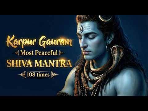 Karpur Gauram Karunavtaram | कर्पूर गौरम करुणावतारं | 108 Times Slow Chanting | Puja and Dyhana