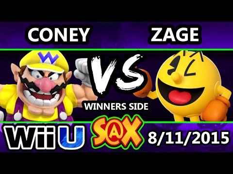 S@X 110 - Coney (Wario) Vs. Zage (Pac-man) SSB4 Tournament - Smash Wii U - Smash 4