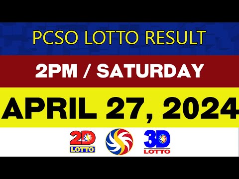 Lotto Result Today APRIL 27 2pm Ez2 Swertres 2D 3D 6D 6/42 6/55 PCSO