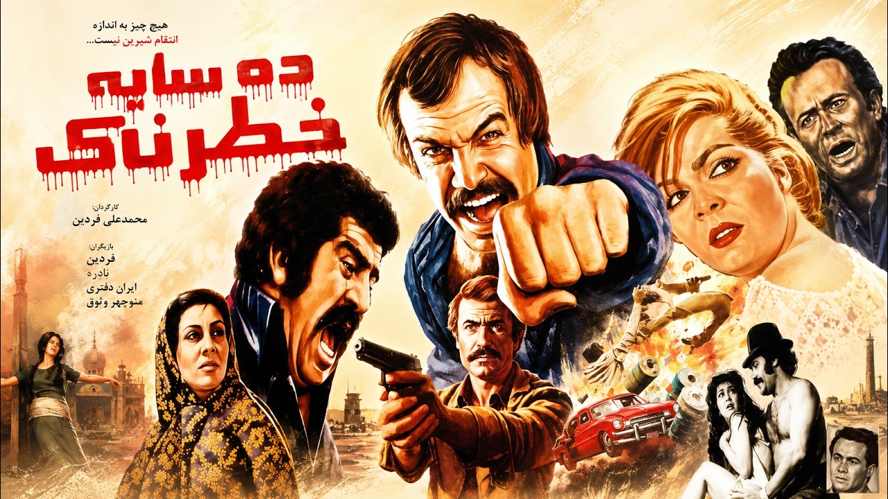 ده سایه خطرناک  | فیلم صحنه دار  رنگی شده HD فروزان