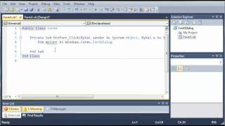 Visual Basic Tutorial - 131 - FontDialog