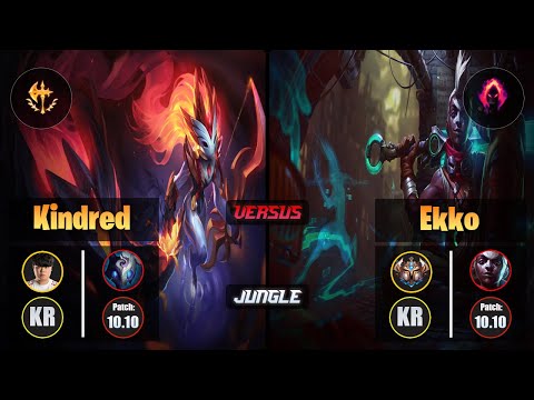 Clid KINDRED (Jungle) [Conqueror] VS EKKO - Challenger KR Patch 10.10