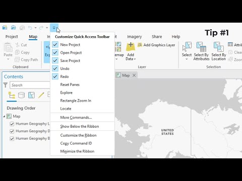 Customize the Quick Access Toolbar in ArcGIS Pro