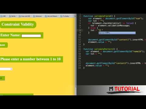 Tutorial Javascript For Beginners 45 Constraint Validation M Tutorial