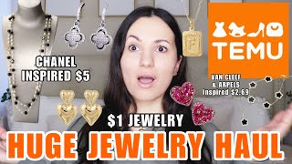 Huge TEMU JEWELRY Try On Haul 2024! Brand NEW FINDS | look for Less
