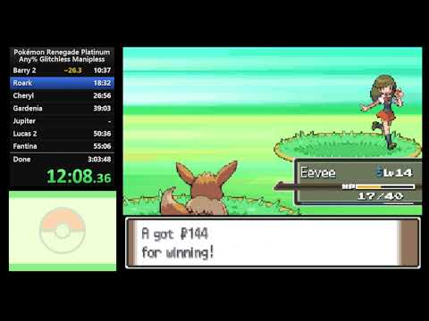 Pokémon Renegade Platinum Any% Glitchless (60fps) Speedrun in 2:51:32