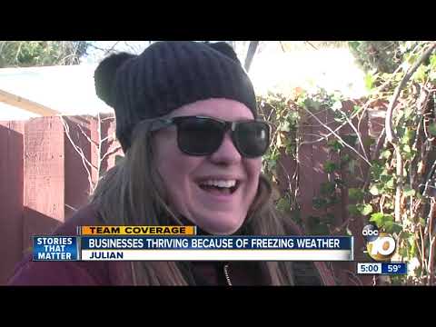 Some businesses benefiting from cold weather