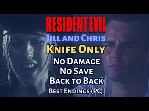 [World’s First] [Resident Evil] Knife Only | No Damage/No Save, Jill & Chris Back2Back, Best Ending