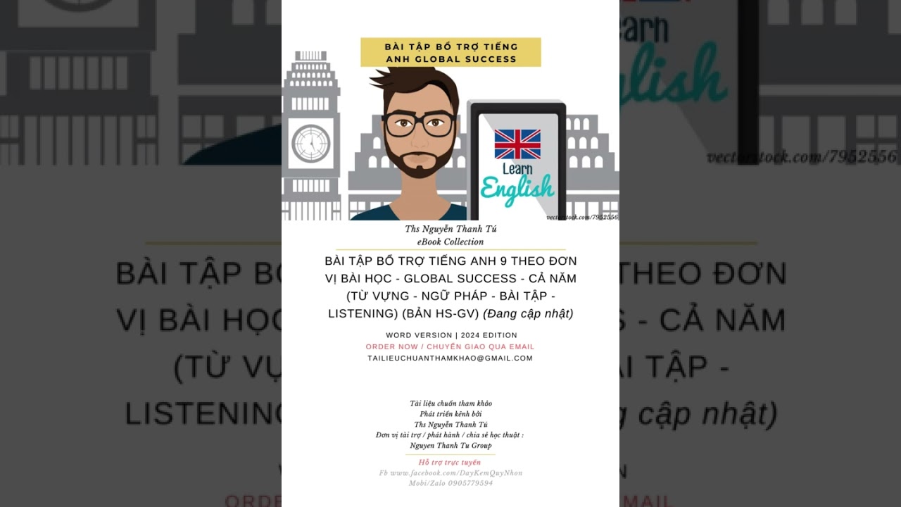 BÀI TẬP TIẾNG ANH 9 THEO ĐƠN VỊ BÀI HỌC - GLOBAL SUCCESS (TỪ VỰNG - NGỮ PHÁP - BÀI TẬP - LISTENING)