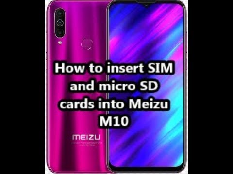 How to insert SIM and micro SD cards into Meizu M10