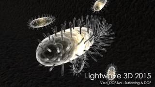 Lightwave 3D: Virus DOF scene rendered