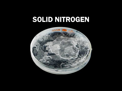 Freezing liquid nitrogen solid
