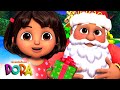 Dora And Santa Deliver Gifts On Christmas Eve Dora Friends