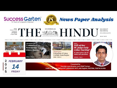 Newspaper Analysis - The Hindu Daily, Chintu M Raju!