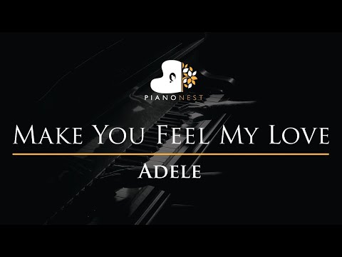 Adele - Make You Feel My Love - Piano Karaoke Instrumental Cover with Lyrics