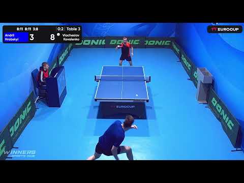 13:40 Andrii Hrabskyi 0-3 Viacheslav Kovalenko 10.05.2023 TT Euro.Cup Ukraine Master. Table 3