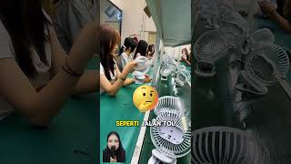 Download lagu The factory employees are beautiful, they work in a relaxed manner, just checking each mini fan. mp3