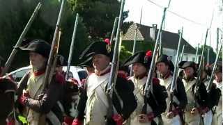 preview picture of video 'French infantry marching through Plancenoit to battle'