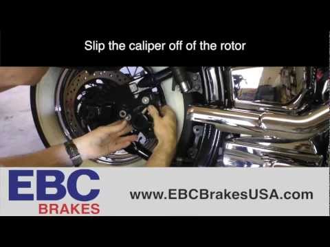 How To Replace Rear Brake Pads On Yamaha V-Star 1100 (EBC Brakes)