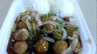 preview picture of video 'Teriyaki Meatballs @ Mililani Restaurant Oahu Hawaii'