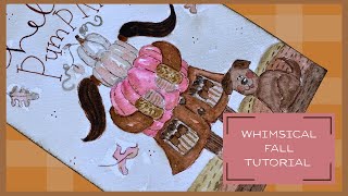 Cute Autumn Watercolor Tutorial | Hello Pumpkin Girl