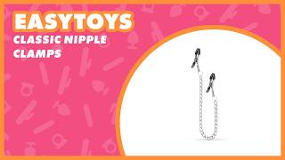 EasyToys Classic Nipple Clamps With Chain ✨ Adjustable Stimulation & Metal Design 💗 EasyToys