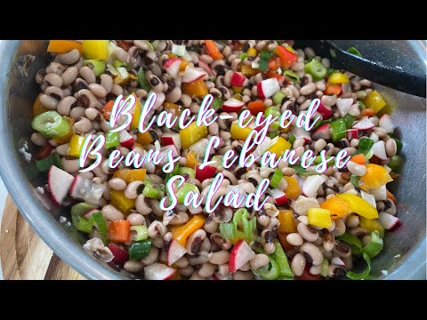 Black-eyed Beans/ Peas Lebanese Salad - quick & easy salad for summertime