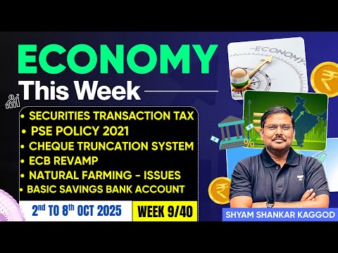 Economy This Week: Weekly Current Affairs for UPSC Prelims & Mains 2026 | Shyam Kaggod | IAS Exam