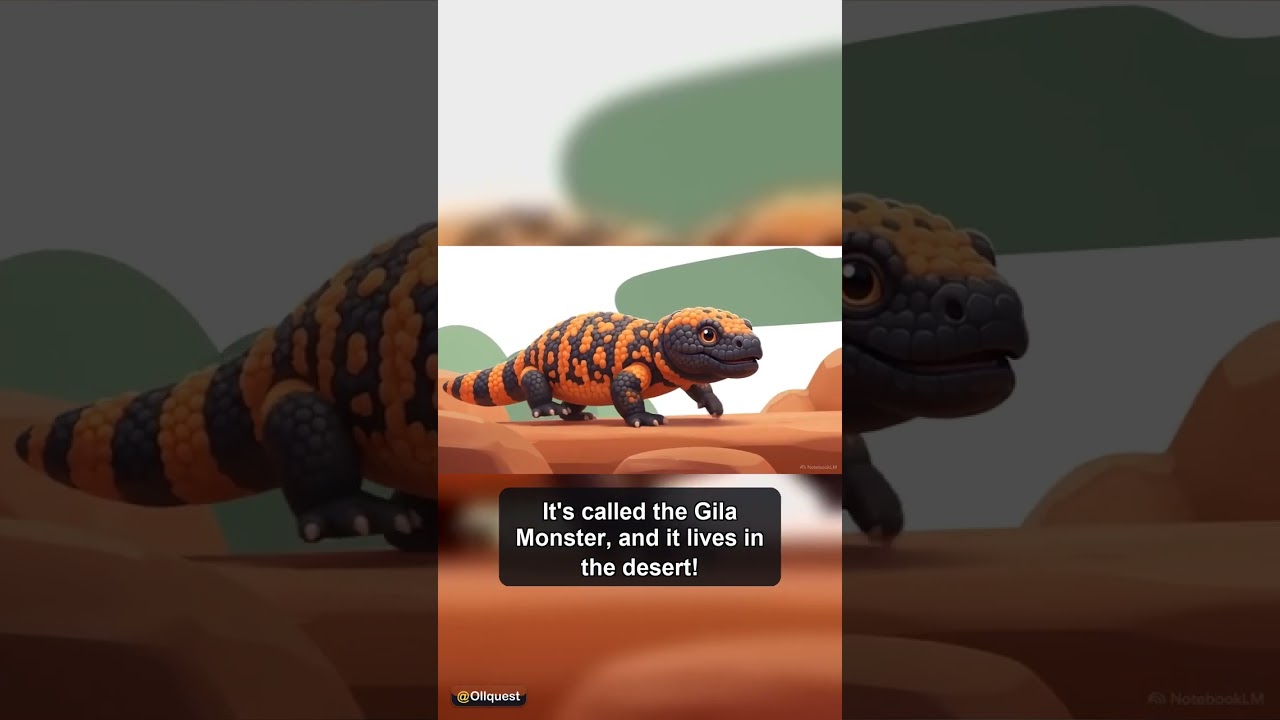 Meet the Gila Monster: Nature's Coolest Lizard 🚀 #Shorts