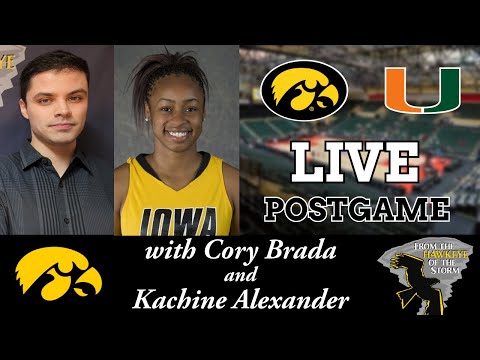 IOWA - MIAMI (FL) POSTGAME with Kachine Alexander / Iowa Women's Basketball Postgame / Iowa Hawkeyes