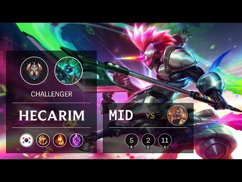 Hecarim Mid vs Qiyana - KR Challenger Patch 9.16