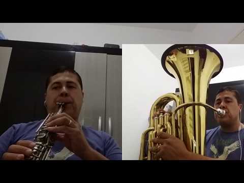 Reunião de Jovens e Menores - Hino 437 - Os meninos viram Jesus passar - Tuba e sax reto