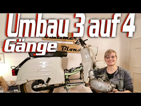 Simson Schwalbe KR 51/1 3Gang Umbau auf 4Gang Motor Getriebe M53 auf M54 Technik Oldtimer Blondie