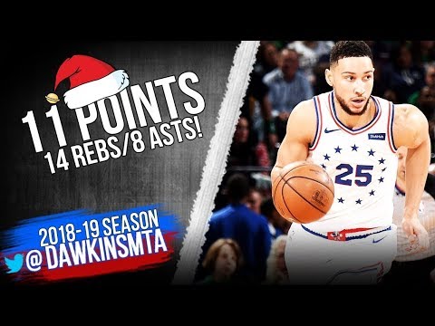Ben Simmons Full Highlights in 2018 Christmas  Celtics vs 76ers   11 14 8!  FreeDawkins