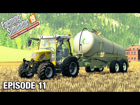 GOT THE SLURRY SPREADER WORKING Alpine DLC Timelapse - FS19 Ep 11