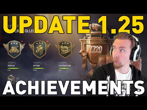Update 1.25 NEW Achievements in World of Tanks!