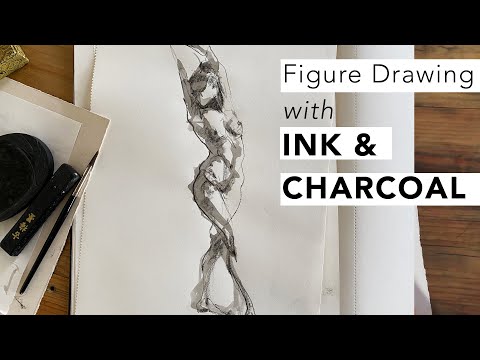 Figure Drawing in Ink and Charcoal