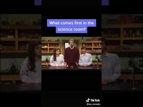 What comes first in the science room?