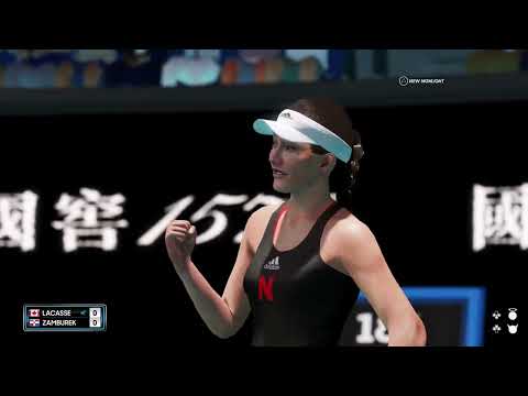 Raphaëlle Lacasse vs Ana Carmen Zamburek Nebraska Husker Tennis Video Game