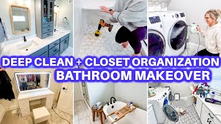 DEEP CLEAN WITH ME + BATHROOM MAKEOVER | SPEED CLEANING MOTIVATION HOUSE CLEANING JAMIE'S JOURNEY