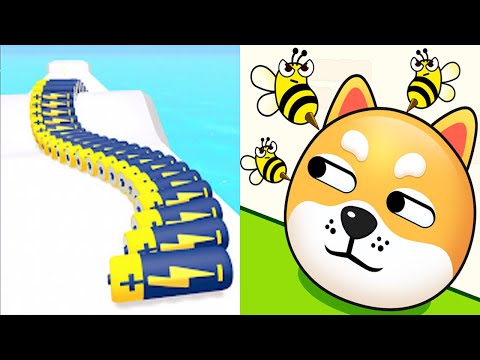 Battery Run VS Save The Dog - All Levels Android iOS Gameplay #1