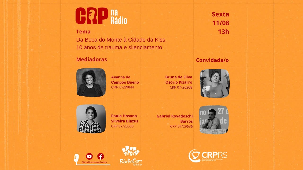 CRP na Rádio - RádioCom Pelotas - Agosto 2023