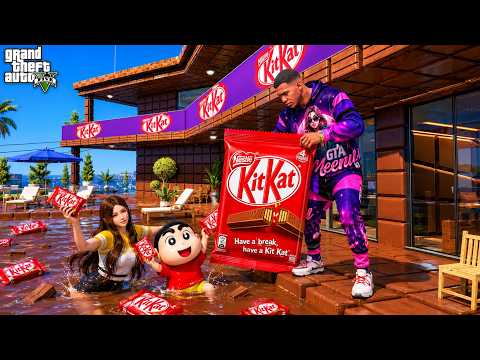 Shinchan & Franklin Builds a Kit Kat Chocolate House 🍫🤯 | GTA 5 Tamil Mods