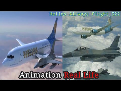 Helios Airways Flight 522 Crash - Animation vs Real Life